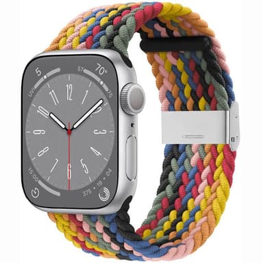Punottu elastinen rannekoru Apple Watch 8 (45mm) - rainbow