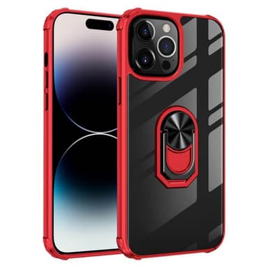 Clear Ring kotelo Apple iPhone 14 Pro Max - Punainen