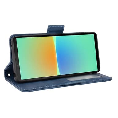 SKALO Sony Xperia 10 IV 6-lokeroa Lompakkokotelo - Sininen
