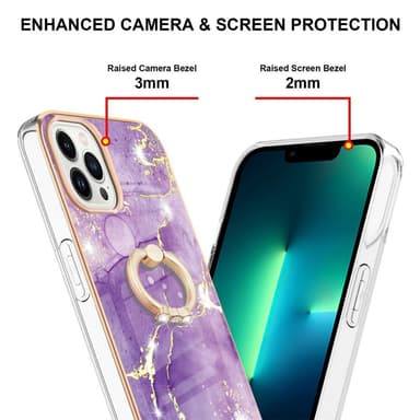 SKALO iPhone 14 Pro Max Marmori TPU suojakuori rengas - #1