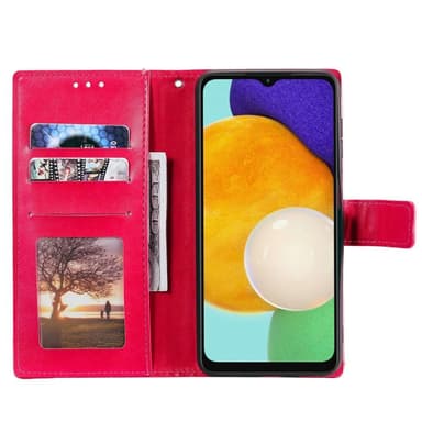 SKALO Samsung A13 5G Mandala lompakkokotelo - Cerise