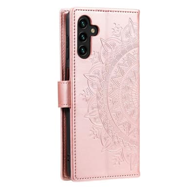 SKALO Samsung A04s 4G Mandala lompakkokotelo - Ruusukulta