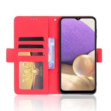 SKALO Samsung A04s 4G 6-lokeroa Lompakkokotelo - Punainen