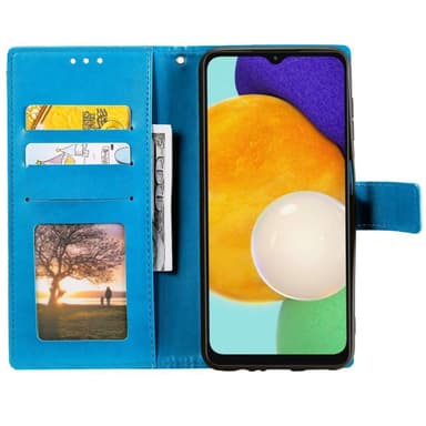 SKALO Samsung A13 5G Mandala lompakkokotelo - Sininen
