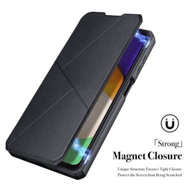 DUX DUCIS Samsung A04s 4G Skin X Series Flip-suoja - Musta