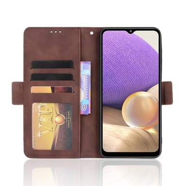SKALO Samsung A04s 4G 6-lokeroa Lompakkokotelo - Ruskea