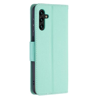 SKALO Samsung A04s 4G Premium Litchi Lompakkokotelo - Turkoosi