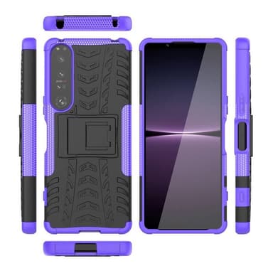 Iskunkestävä kuori jalustalla Sony Xperia 1 IV - Violetti