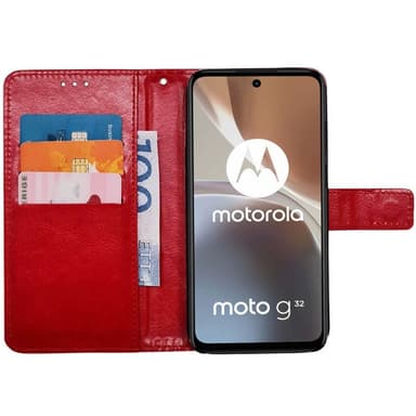 Lompakkokotelo 3-kortti Motorola Moto G32 - Punainen