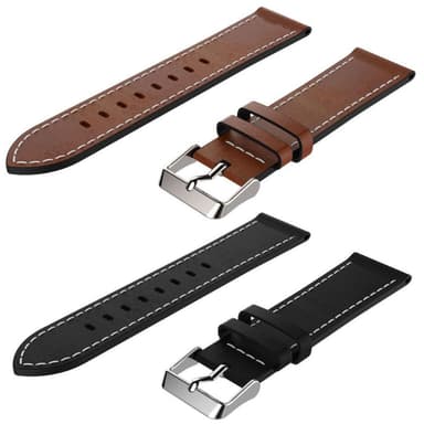 SKALO Ranneke nahkaa Amazfit Bip/Bip U/Bip U Pro/Bip S - Musta