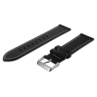 SKALO Ranneke nahkaa Amazfit Bip/Bip U/Bip U Pro/Bip S - Musta