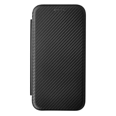 SKALO Moto G31 / G41 Carbon Fiber Lompakkokotelo - Musta