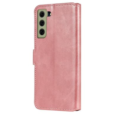 SKALO Samsung S21 FE Classic Lompakkokotelo - Ruusukulta