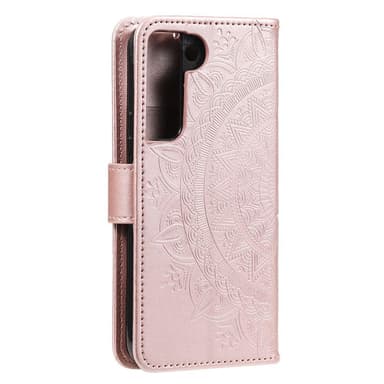 SKALO Samsung S22 Mandala lompakkokotelo - Ruusukulta