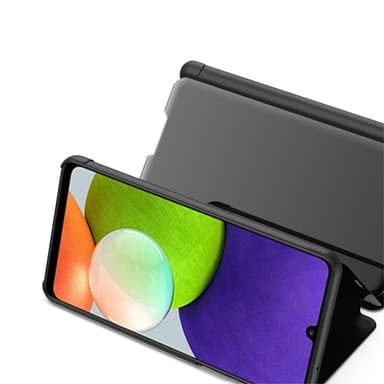 SKALO Samsung A22 5G Clear View Mirror Lompakko - Hopea