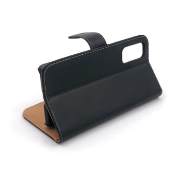 SKALO Samsung S22+ Lompakkokotelo Aitoa nahkaa - Musta