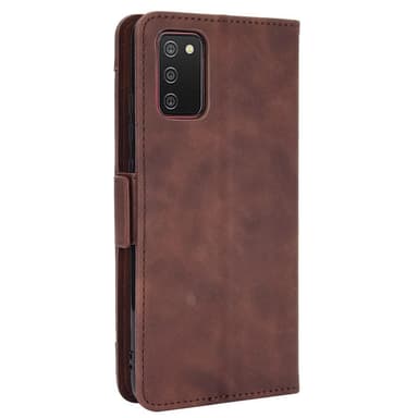SKALO Samsung A02s / A03s 6-lokeroa Lompakkokotelo - Ruskea
