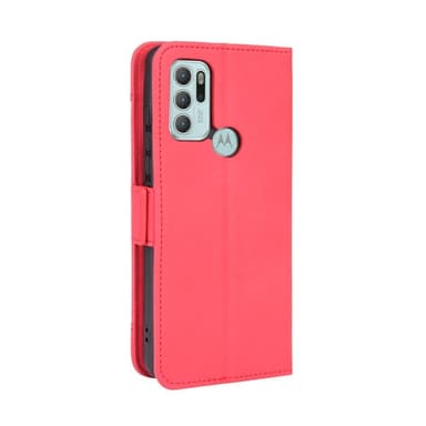 SKALO Moto G60S 6-lokeroa Lompakkokotelo - Punainen