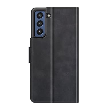 SKALO Samsung S21 FE Premium Wallet Lompakkokotelo - Musta