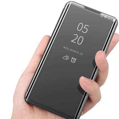 SKALO Samsung A22 5G Clear View Mirror Lompakko - Hopea