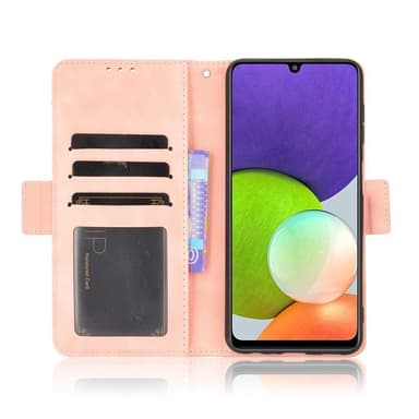 SKALO Samsung A22 4G 6-lokeroa Lompakkokotelo - Pinkki
