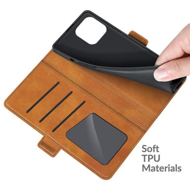 SKALO iPhone 13 Pro Max Premium Wallet Lompakkokotelo - Vaaleanruskea