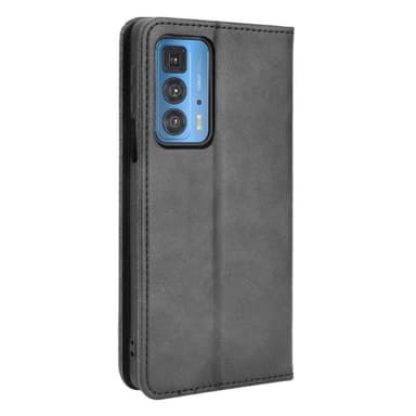 Wallet Stand Flip -puhelinkotelo Motorola Edge 20: lle - musta