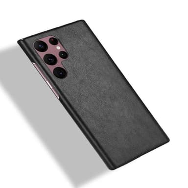 SKALO Samsung S22 Ultra PU-nahkainen Suojakuori - Musta