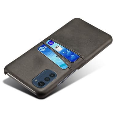 SKALO Motorola Moto E32/E32s PU-nahkainen Korttikotelo - Musta