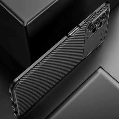 SKALO Samsung A13 4G Carbon Fiber TPU-suojakuori - Sininen