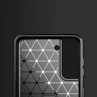 SKALO Samsung S21 Armor Carbon Iskunkestävä TPU suojakuori - Musta