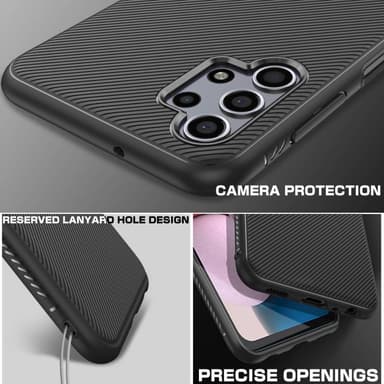 SKALO Samsung A13 4G Twill TPU kuori - - Musta