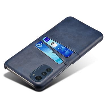 SKALO Motorola Moto E32/E32s PU-nahkainen Korttikotelo - Sininen