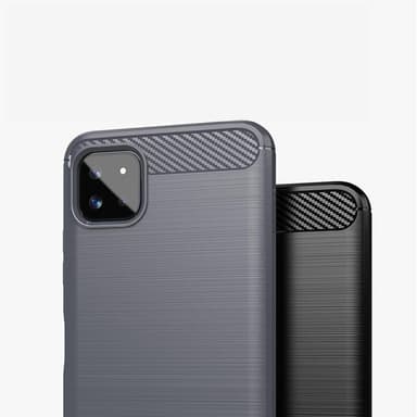 SKALO Samsung A22 5G Armor Carbon Iskunkestävä TPU suojakuori - Sininen