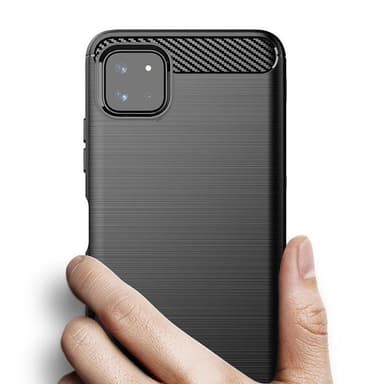 SKALO Samsung A22 5G Armor Carbon Iskunkestävä TPU suojakuori - Sininen
