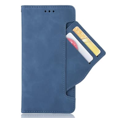 SKALO Sony Xperia 10 IV 6-lokeroa Lompakkokotelo - Sininen