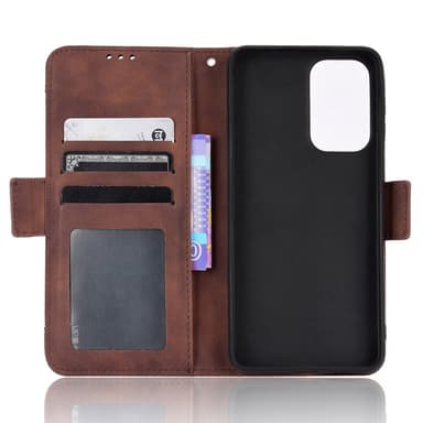 SKALO Motorola Moto E32/E32s 6-lokeroa Lompakkokotelo - Ruskea