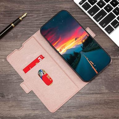 SKALO Samsung A13 4G Ultrathin Premium Wallet Case - Pinkki