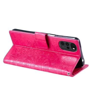 SKALO Motorola Moto G22 Mandala lompakkokotelo - Cerise