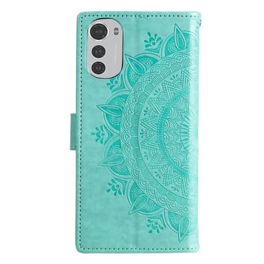 SKALO Motorola Moto E32/E32s Mandala lompakkokotelo - Turkoosi