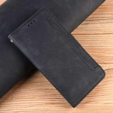 SKALO Motorola Moto G52 6-lokeroa Lompakkokotelo - Musta