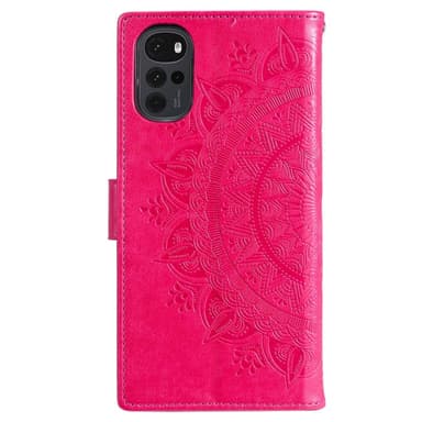 SKALO Motorola Moto G22 Mandala lompakkokotelo - Cerise