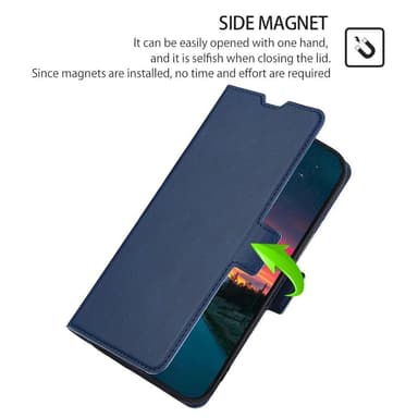 SKALO Nothing Phone (1) Ultrathin Premium Wallet Case - Sininen