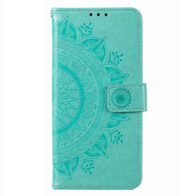 SKALO Motorola Moto E32/E32s Mandala lompakkokotelo - Turkoosi