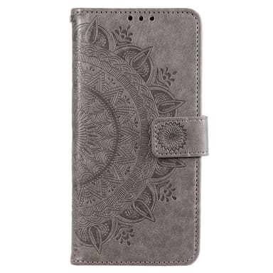 SKALO Motorola Moto G22 Mandala lompakkokotelo - Harmaa