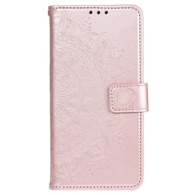 SKALO Motorola Moto G22 Mandala lompakkokotelo - Ruusukulta