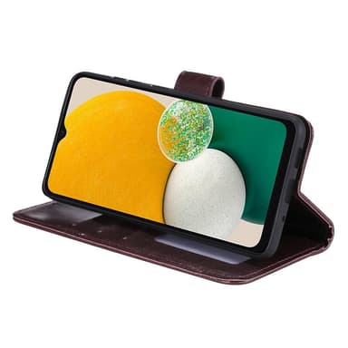 SKALO Samsung A13 4G Mandala lompakkokotelo - Tummanruskea