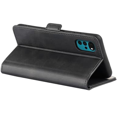 SKALO Motorola Moto G22 Premium Wallet Lompakkokotelo - Musta