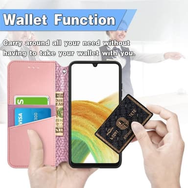SKALO Samsung A13 4G Mandala Slim lompakkokotelo - Pinkki