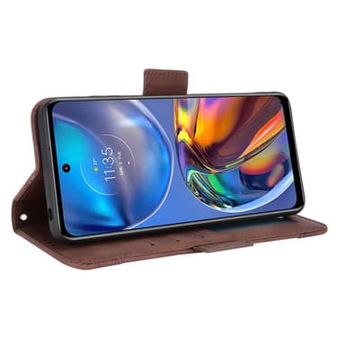 SKALO Motorola Moto E32/E32s 6-lokeroa Lompakkokotelo - Ruskea